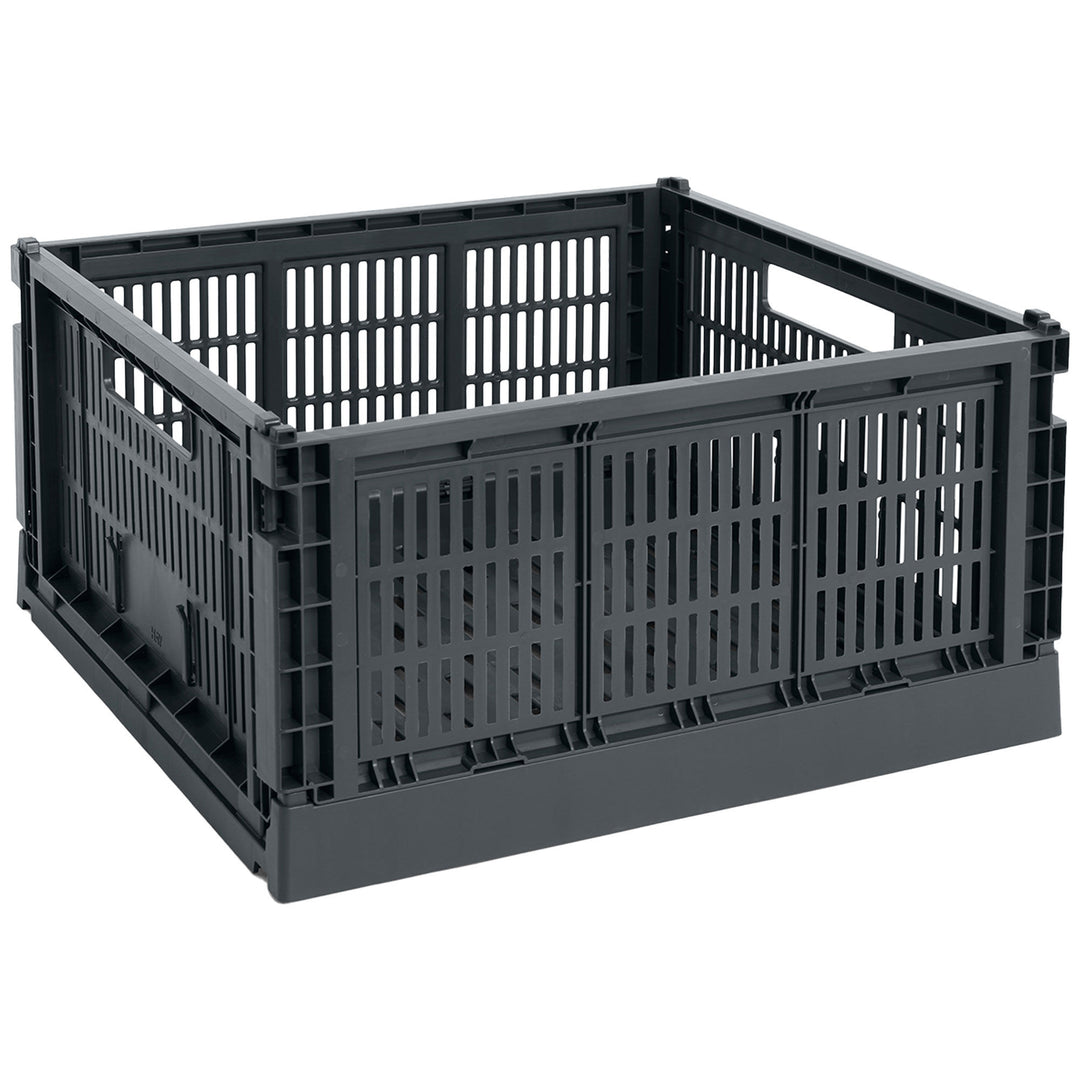 Hay HAY Colour Crate Large Square Opbevaringskasse, charcoal – produktfoto (Opbevaringsboks)
