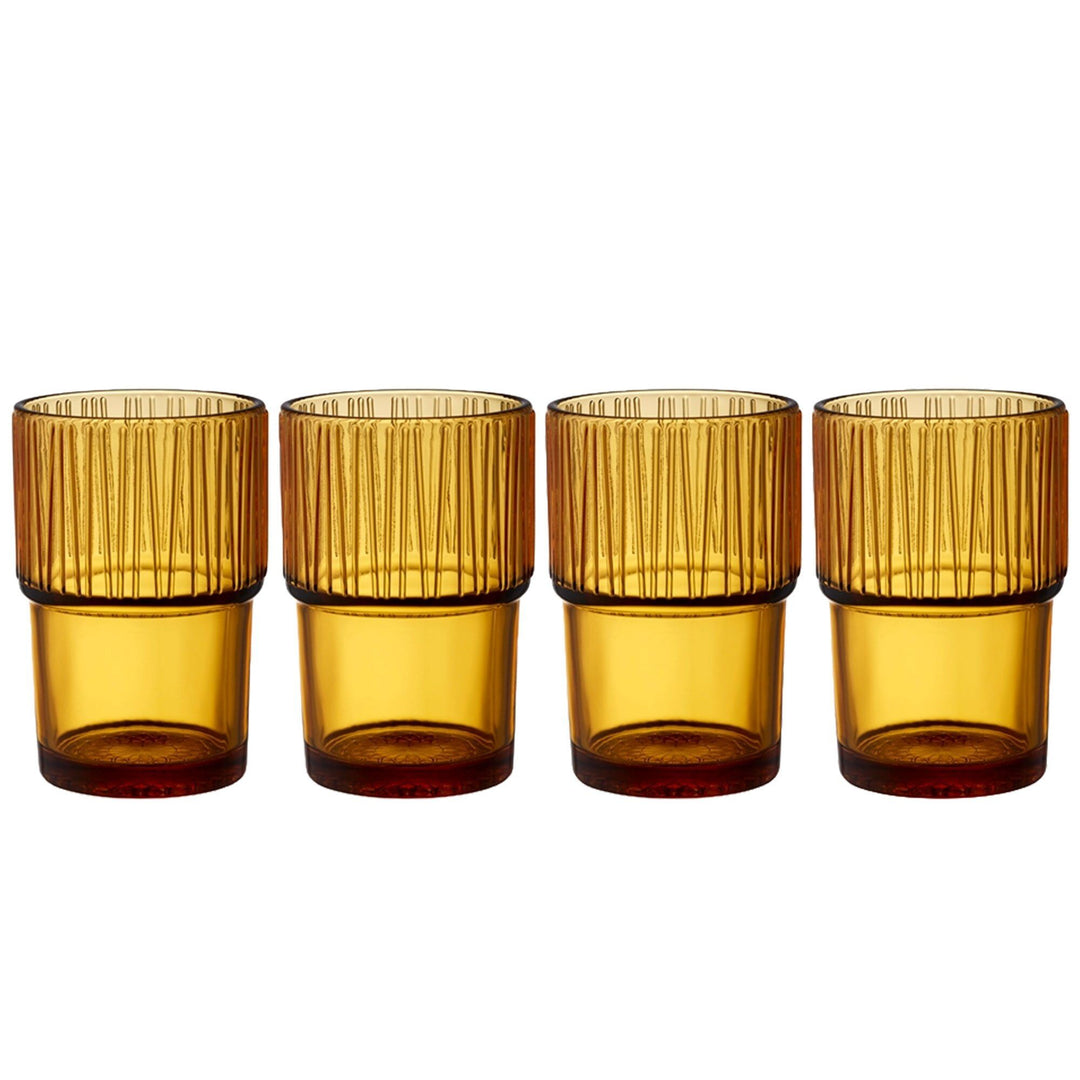 Bitz Bitz Kusintha Caféglas 38 cl, rav, 4 stk. ❤ frontbillede (Glas)
