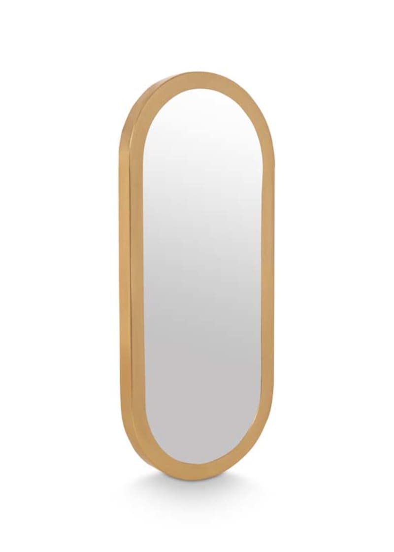 Produktbillede af Mirror Oval Gold 30 x 70 cm på tilbud i høj kvalitet
