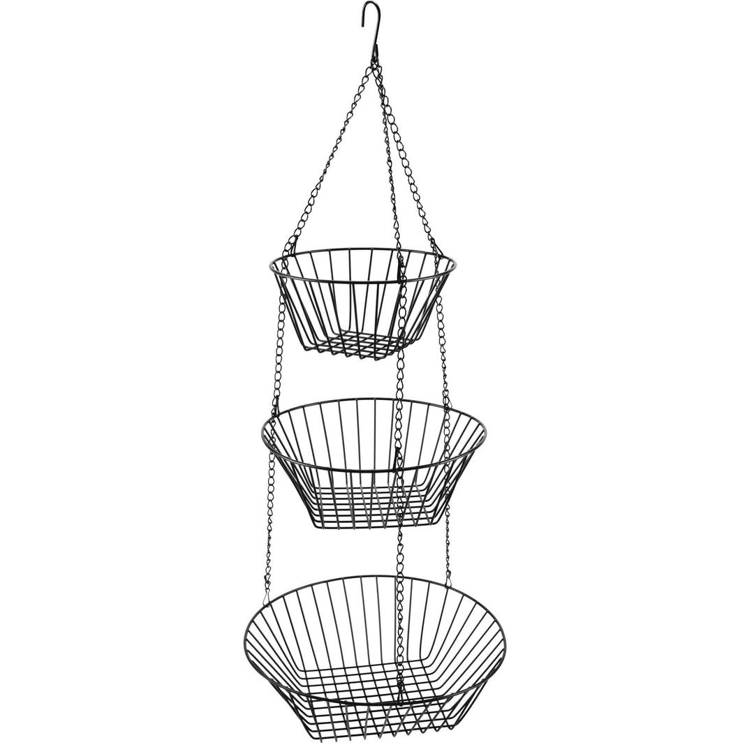 Mareld Mareld Hængende frugtkurv, sort ❤ produktbillede (Frugtkurv)