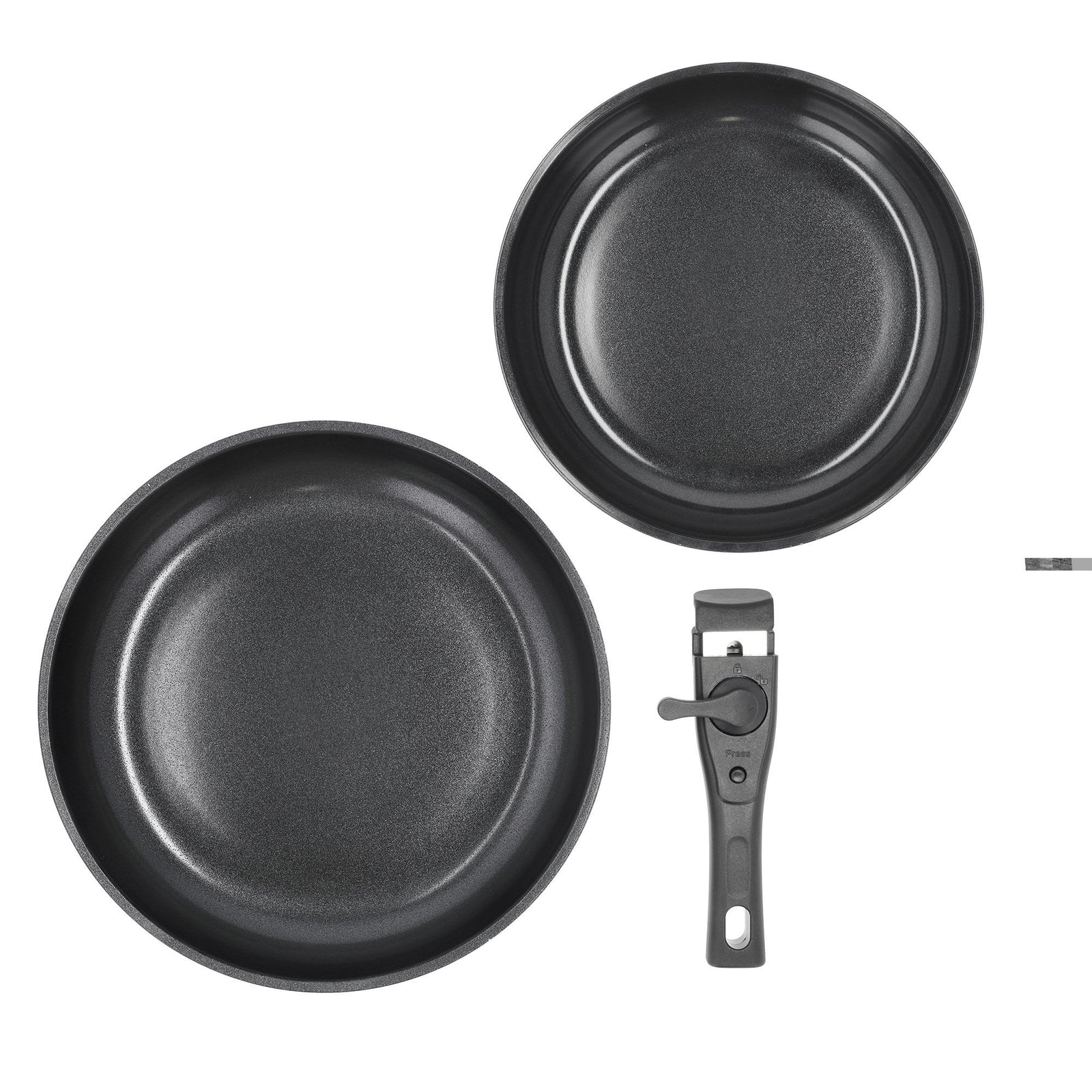 Holm Holm stegepandesæt med aftageligt håndtag, 24+28 cm ❤ frontbillede (Stegepande sættet)