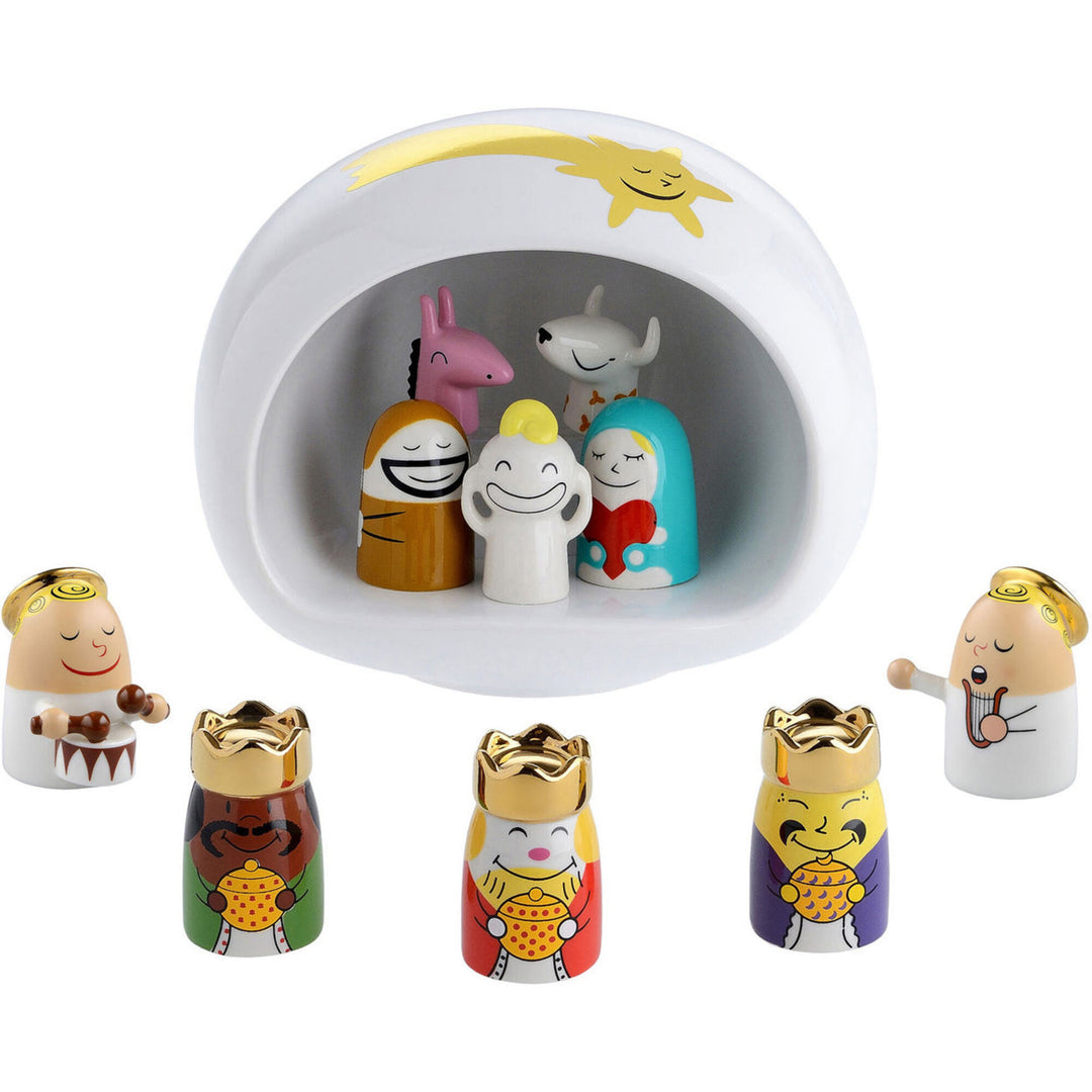 Alessi Alessi Krybbespil i porcelæn, guld – produktvisning (Figur)