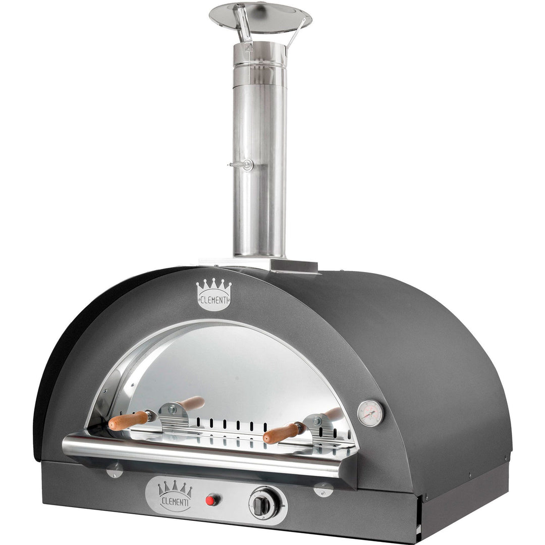 Clementi forni Clementi forni Family Gas Pizzaovn 60x60 cm. Antracit ❤ frontbillede (Pizzaovne)