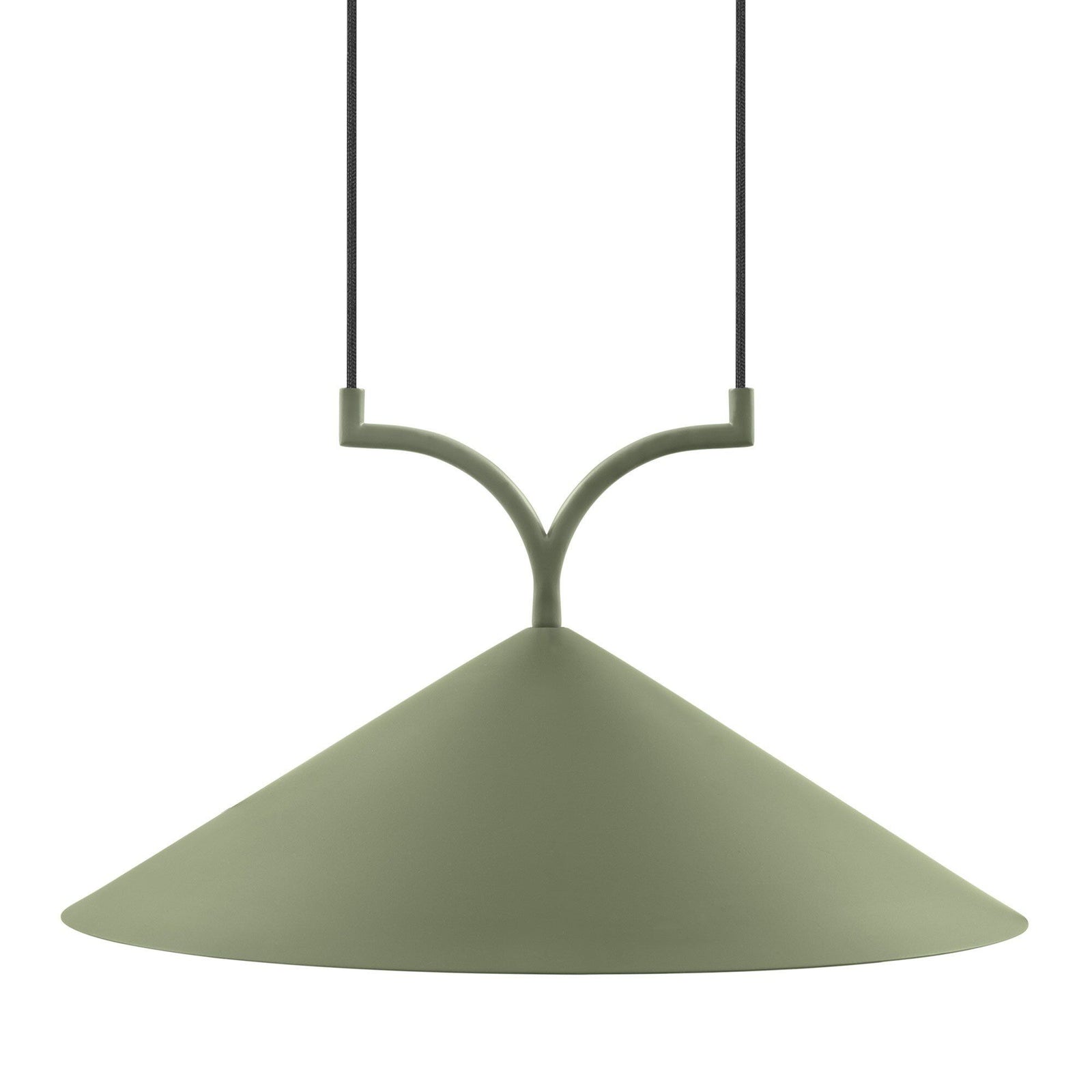 Globen lighting Globen lighting Curve pendel loftlampe 50 cm, grøn – close-up (Lampe)