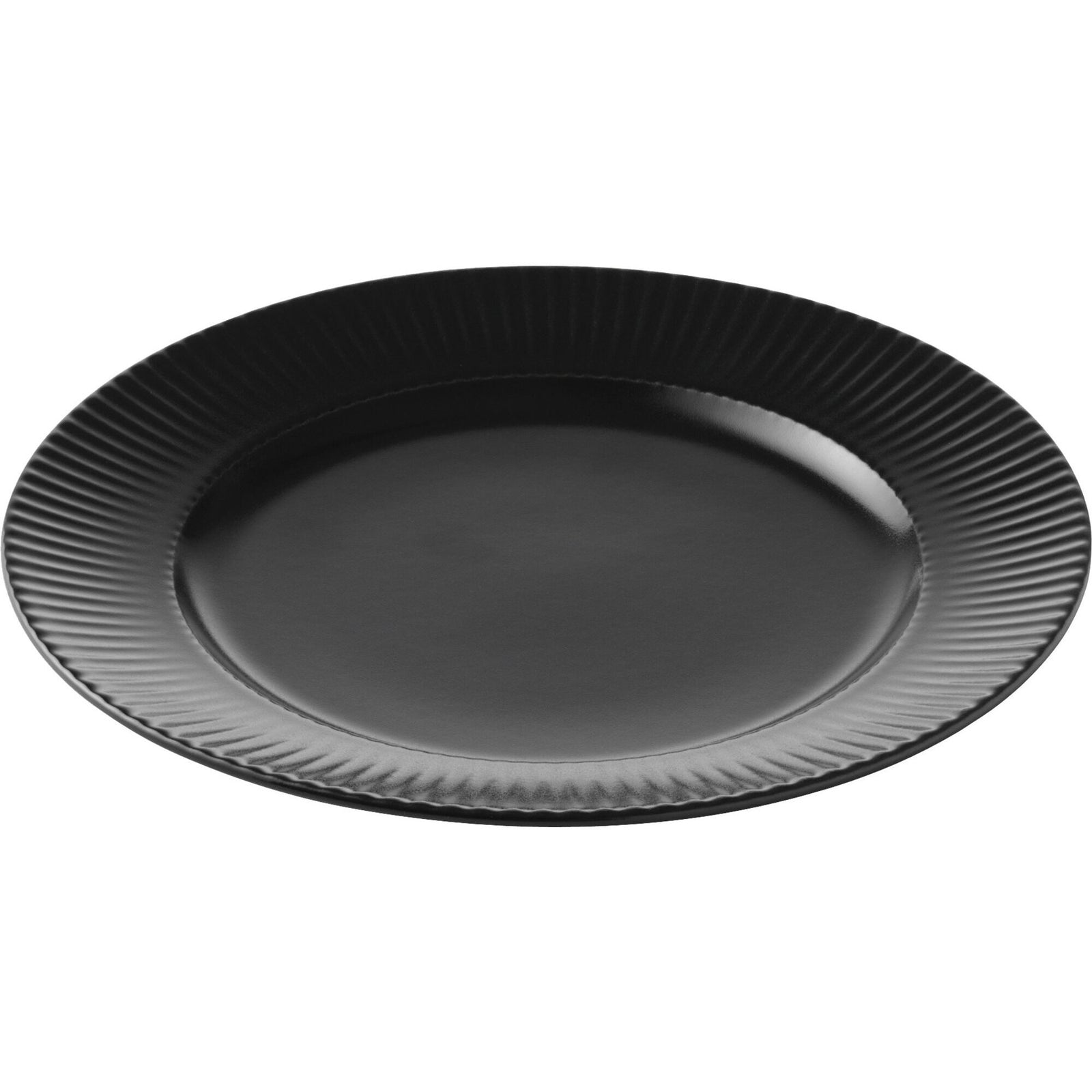 Aida Aida Groovy Desserttallerken 21 cm., sort – vinkelbillede (Desserttallerken)