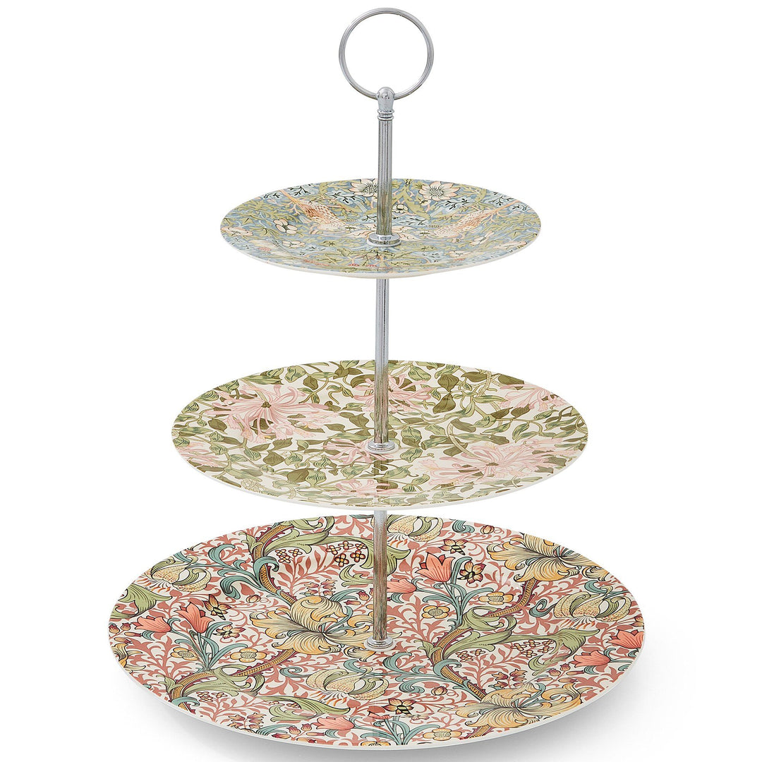 Spode Spode Kagefad, strawberry thief/honeysuckle/golden lily – detaljebillede (Kagefad)