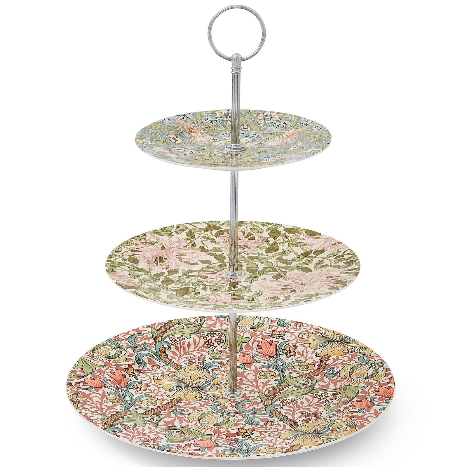 Spode Spode Kagefad, strawberry thief/honeysuckle/golden lily – detaljebillede (Kagefad)