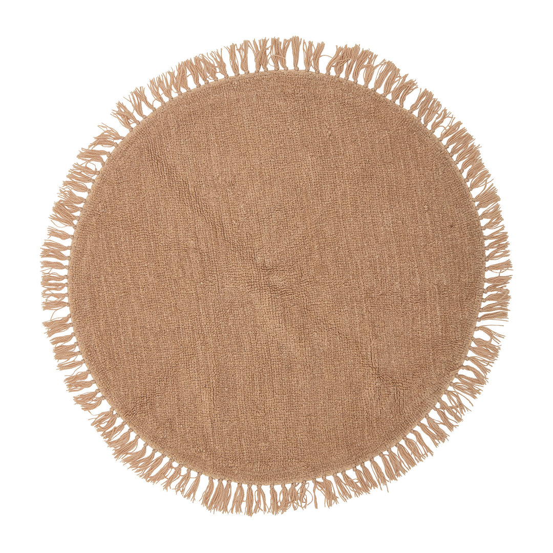 Produktbillede af BLOOMINGVILLE Lenea Tæppe Brun Uld D110 cm i premium kvalitet