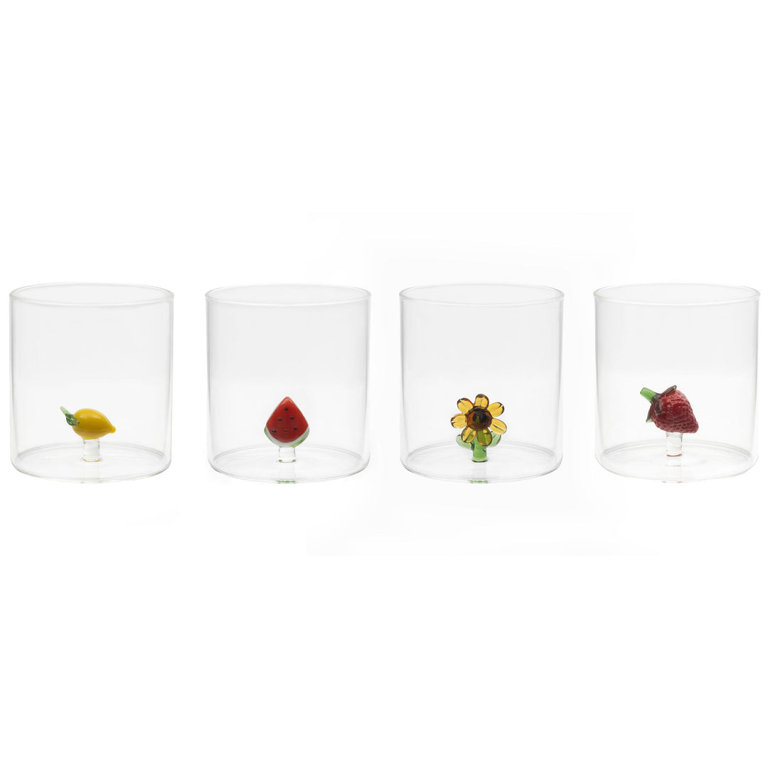 Mareld Mareld Tumblerglas 4 stk, frugttema ❤ detaljebillede i kategorien Tumblerglas