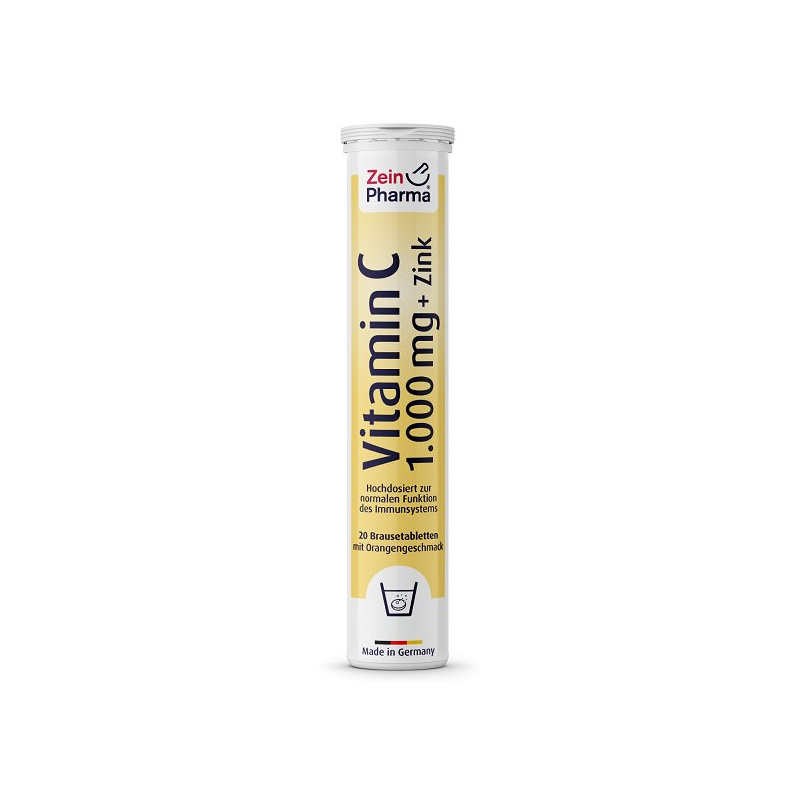 Zein Pharma C-Vitamin 1000 mg Brusetablet 20 stk Kosttilskud til voksne