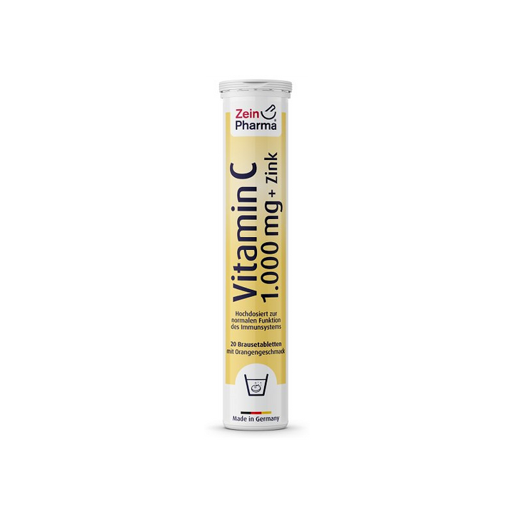 Zein Pharma C-Vitamin 1000 mg Brusetablet 20 stk Kosttilskud til voksne