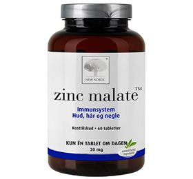 Detaljeret produktbillede af New Nordic Zinc Malate 120 tabl. på tilbud