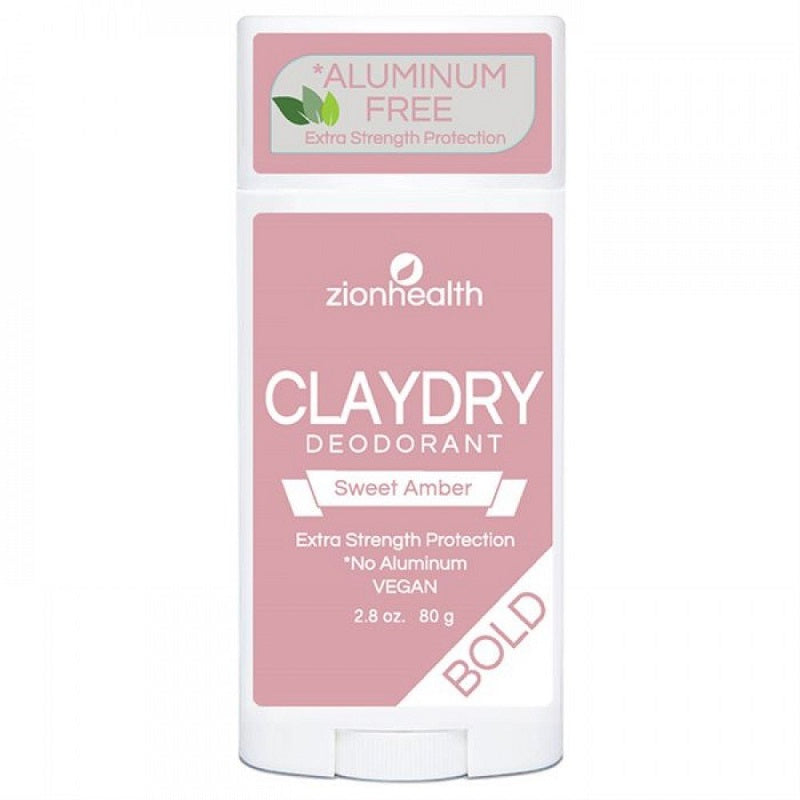 Detaljeret produktbillede af Zionhealth Bio Claydry deodorant Sweet Amber 80g. på tilbud