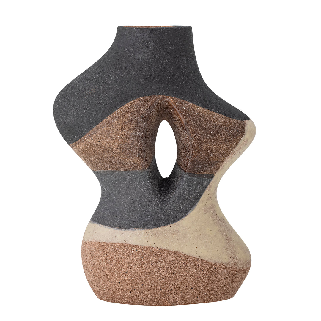 Produktbillede af BLOOMINGVILLE Vica vase brun stentøj H:27 i premium kvalitet