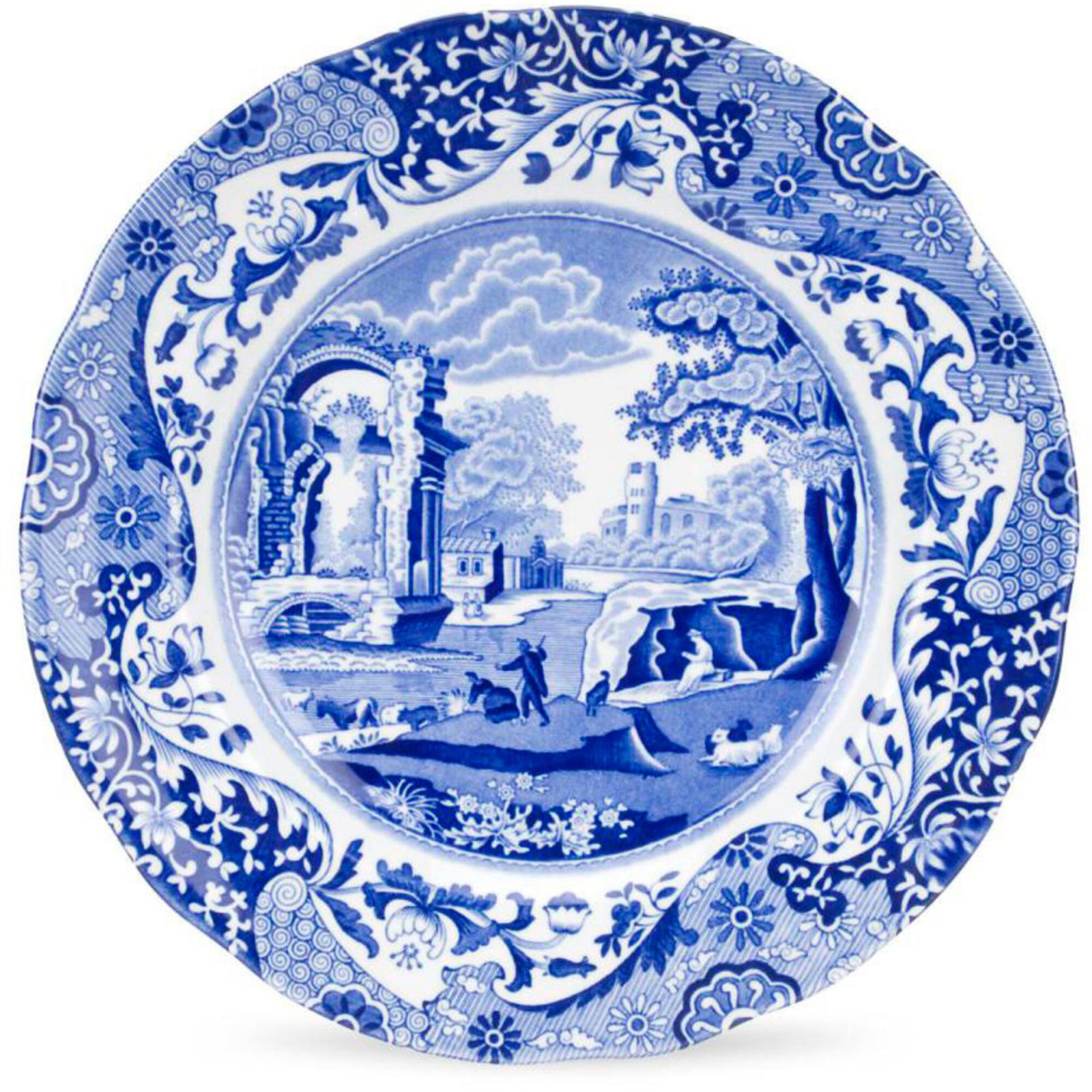 Spode Spode Desserttallerken Blue Italian, 23 cm – billede i brug (Madtallerken)