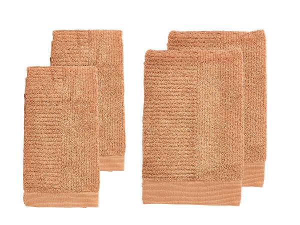 Produktbillede af ZONE Denmark Classic Håndklæde 4 stk. Mandarine i premium kvalitet