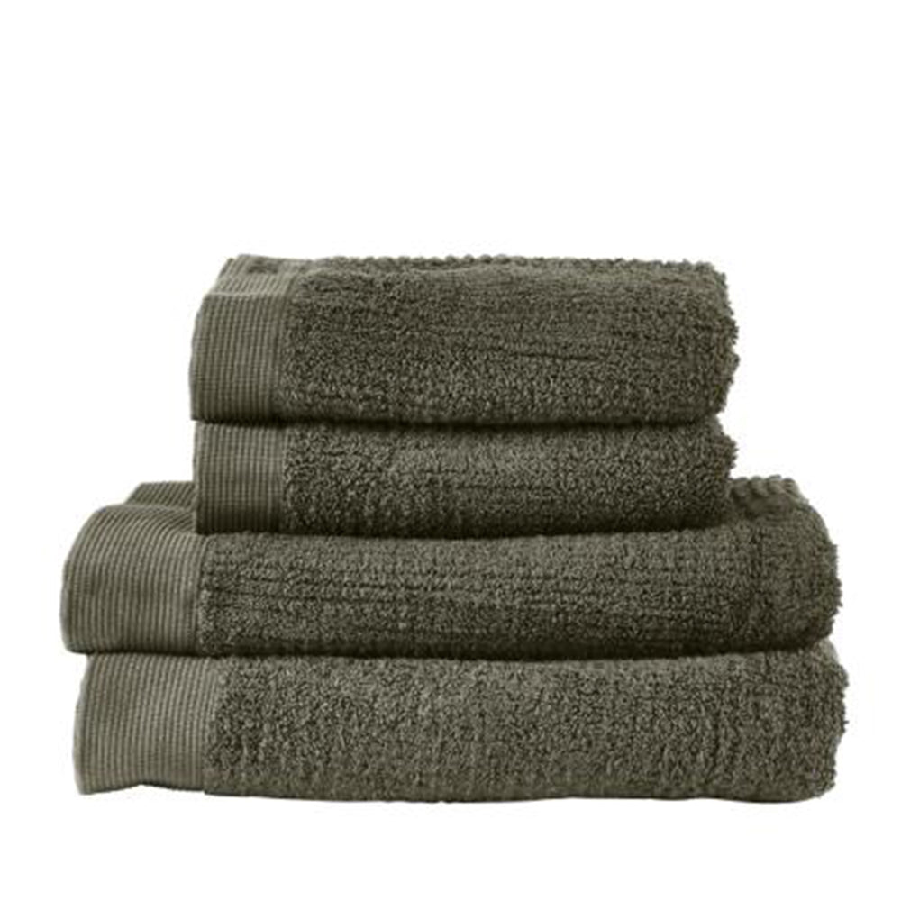 Produktbillede af ZONE Denmark Classic Håndklæde 4 stk. Olive green i premium kvalitet