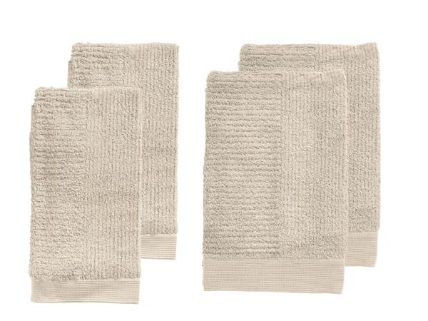 Produktbillede af ZONE Denmark Classic Håndklæde 4 stk. Sand i premium kvalitet