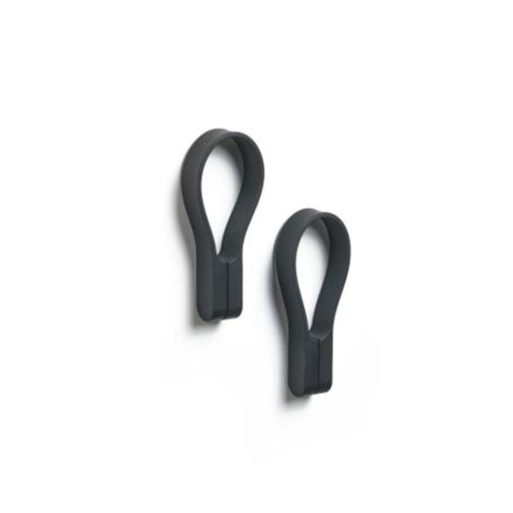 Produktbillede af ZONE Denmark Loop magnet Håndklædestrop 9 cm 2 stk. Sort i premium kvalitet