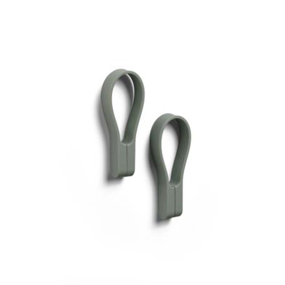 Produktbillede af ZONE Denmark Loop magnet Håndklædestrop 9 cm 2 stk. Olive green i premium kvalitet