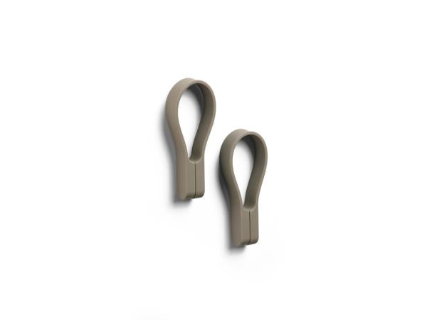 Produktbillede af ZONE Denmark Loop magnet Håndklædestrop 9 cm 2 stk. Taupe i premium kvalitet