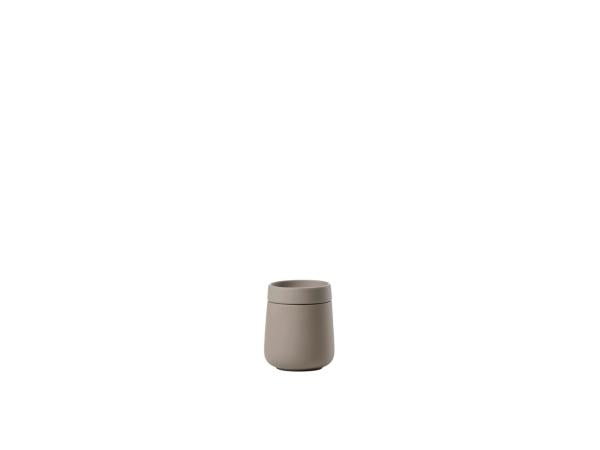 Produktbillede af ZONE Denmark Nova One Krukke med låg Dia 8,4 x 8 cm 290 ml Taupe i premium kvalitet