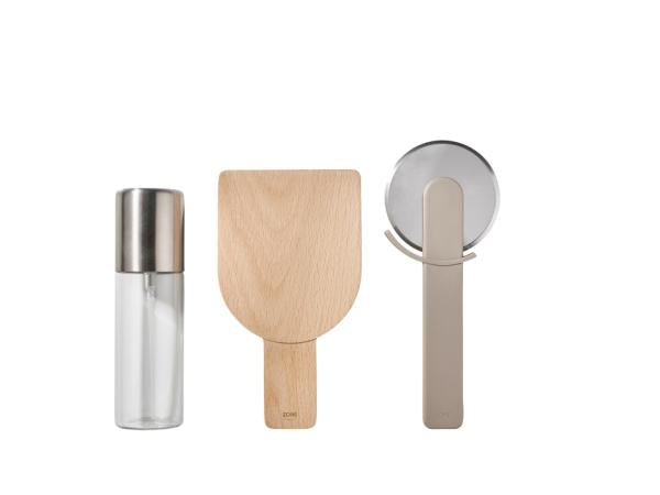Produktbillede af ZONE Denmark Pizzasæt Singles 3 dele Soft Taupe i premium kvalitet