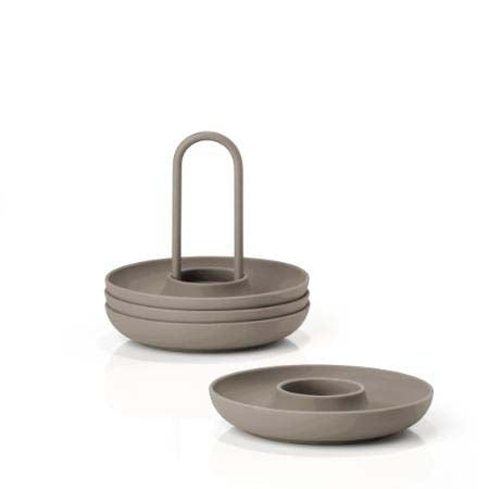 Produktbillede af ZONE Denmark Singles Æggebæger m. holder Dia 11,2 x 9,5 cm 4 stk. Taupe i premium kvalitet