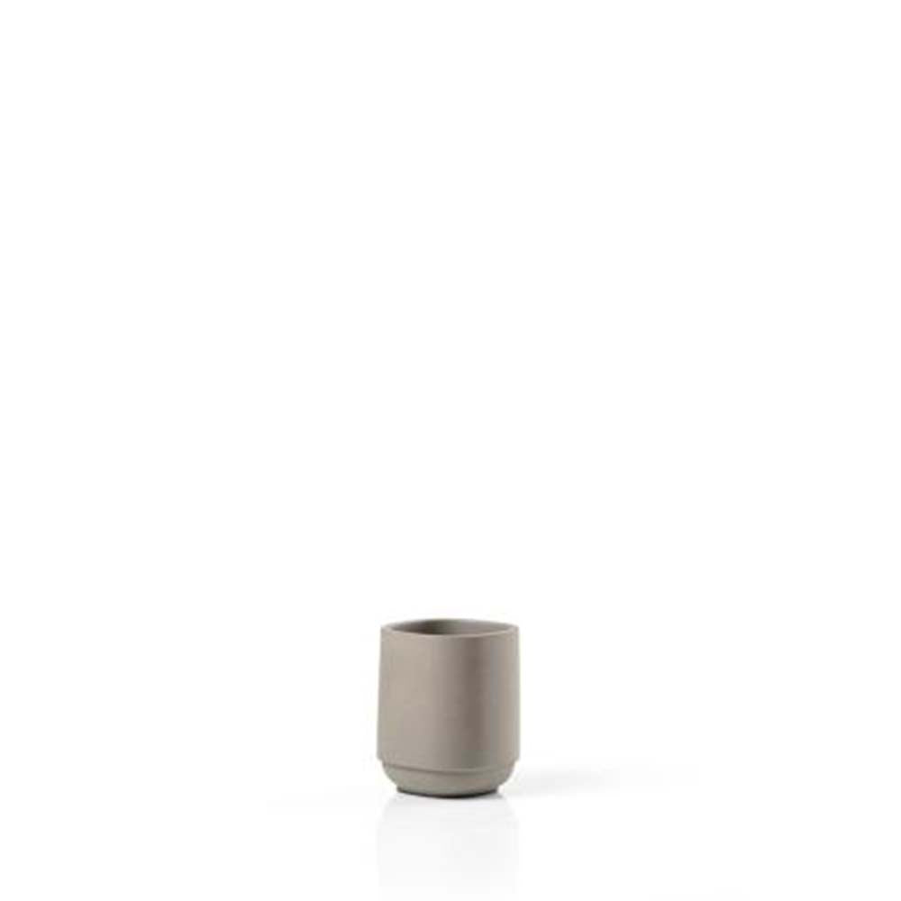 Produktbillede af ZONE Denmark Time Tandbørstekrus 8 x 8 x 9,8 cm Concrete i premium kvalitet