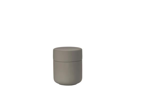 Produktbillede af ZONE Denmark Ume Krukke med låg Dia 8,3 x 10,3 cm Taupe i premium kvalitet