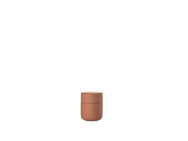 Produktbillede af ZONE Denmark Ume Krukke med låg Dia 8,3 x 10,3 cm Terracotta i premium kvalitet