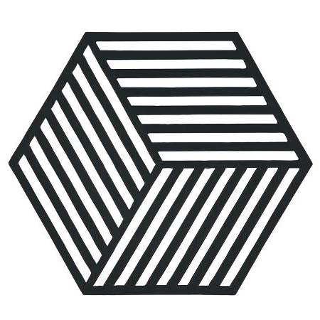Produktbillede af ZONE Denmark Zone Hexagon Bordskåner 16 x 14 x 0,9 cm Sort i premium kvalitet