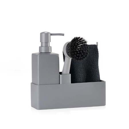 Produktbillede af ZONE Denmark Zone Opvaskesæt 19 x 6 x 20,5 cm 4 dele Grå i premium kvalitet