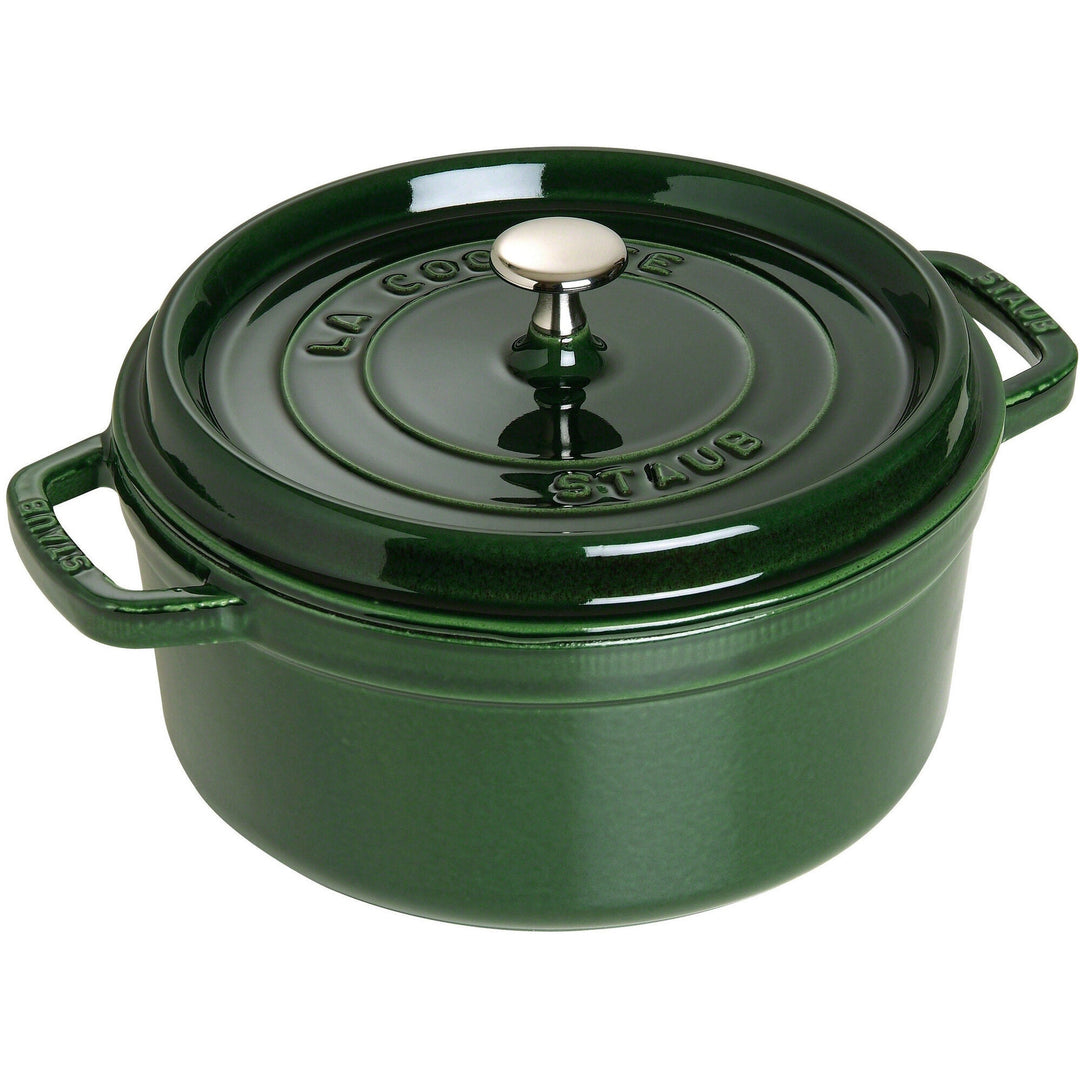 Staub Staub Rund Gryde 26 cm 5,2 liter Basilikumsgrøn ❤ detaljebillede (Støbejernsgryde)