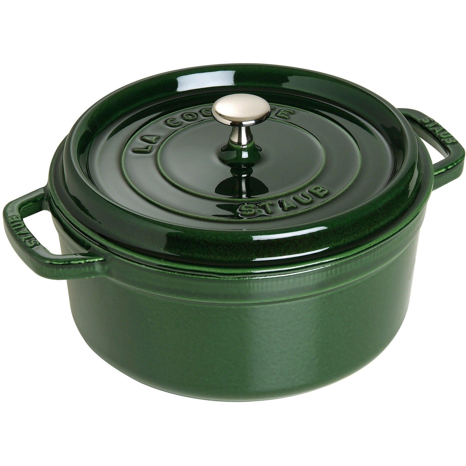 Staub Staub Rund Gryde 26 cm 5,2 liter Basilikumsgrøn ❤ detaljebillede (Støbejernsgryde)