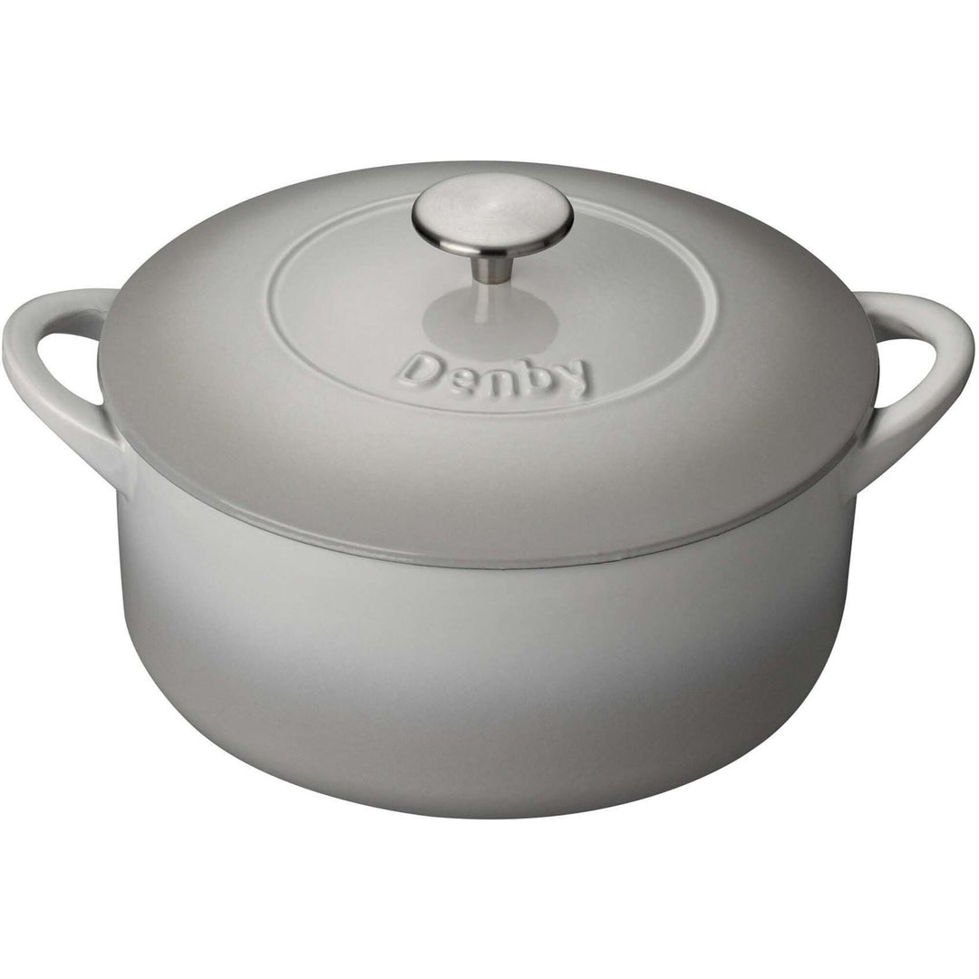 Denby Denby Natural Canvas Rund Støbejernsgryde 26 cm – frontbillede (Støbejernsgryde)