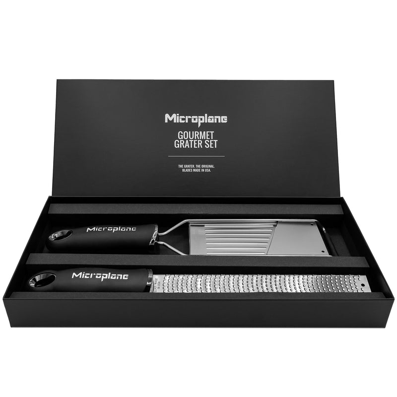 Microplane Rivejern Gavesæt Sort/sølv - Kitchen One - Køb online på udsalg og tilbud lige nu - Hurtig levering til billige priser via Go with Gozomo
