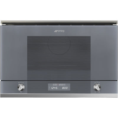 Smeg 60cm Linea Kompakt Mikrobølgeovn, Sølv - Kitchen One - Køb online på udsalg og tilbud lige nu - Hurtig levering til billige priser via Go with Gozomo