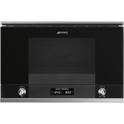 Smeg 60cm Linea Kompakt Mikrobølgeovn, Sort - Kitchen One - Køb online på udsalg og tilbud lige nu - Hurtig levering til billige priser via Go with Gozomo