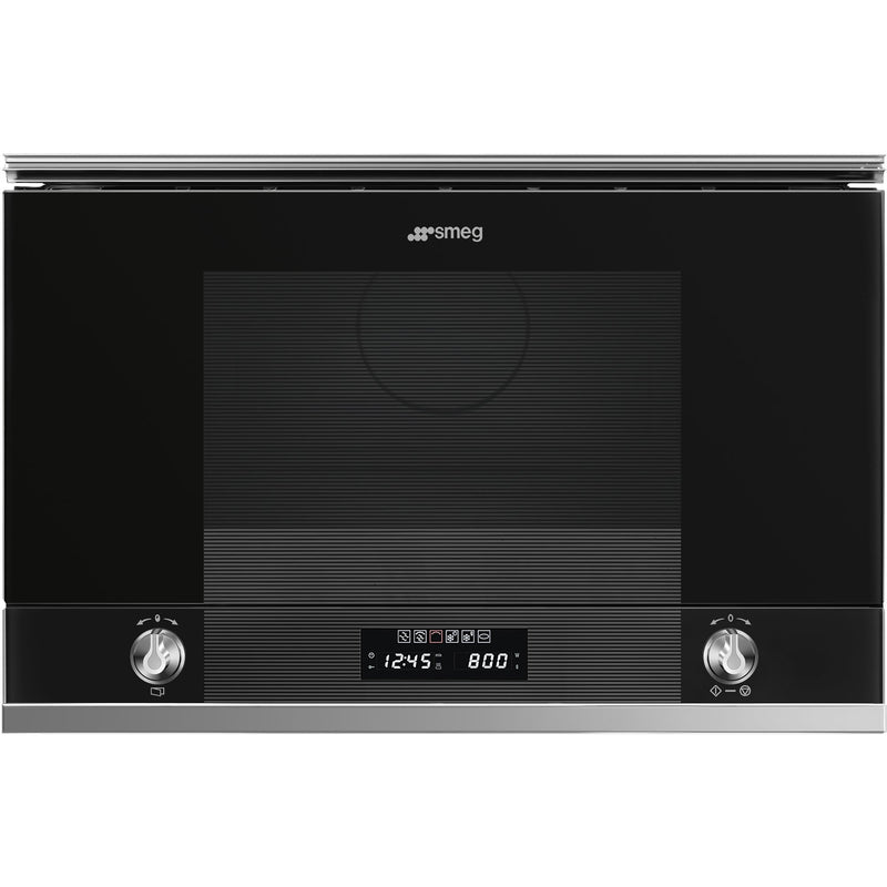 Smeg 60cm Linea Kompakt Mikrobølgeovn, Sort - Kitchen One - Køb online på udsalg og tilbud lige nu - Hurtig levering til billige priser via Go with Gozomo