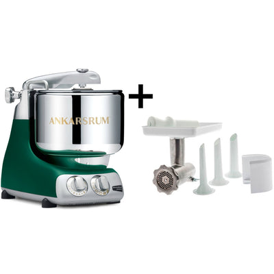 Ankarsrum Assistent AKM 6230 røremaskine + kødhakker, forrest green - Kitchen One - Køb online på udsalg og tilbud lige nu - Hurtig levering til billige priser via Go with Gozomo