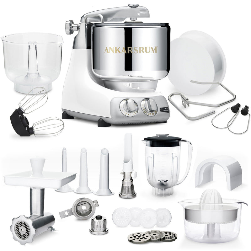 Ankarsrum AKM 6230 Køkkenmaskine + Deluxe pakke, White - Kitchen One - Køb online på udsalg og tilbud lige nu - Hurtig levering til billige priser via Go with Gozomo
