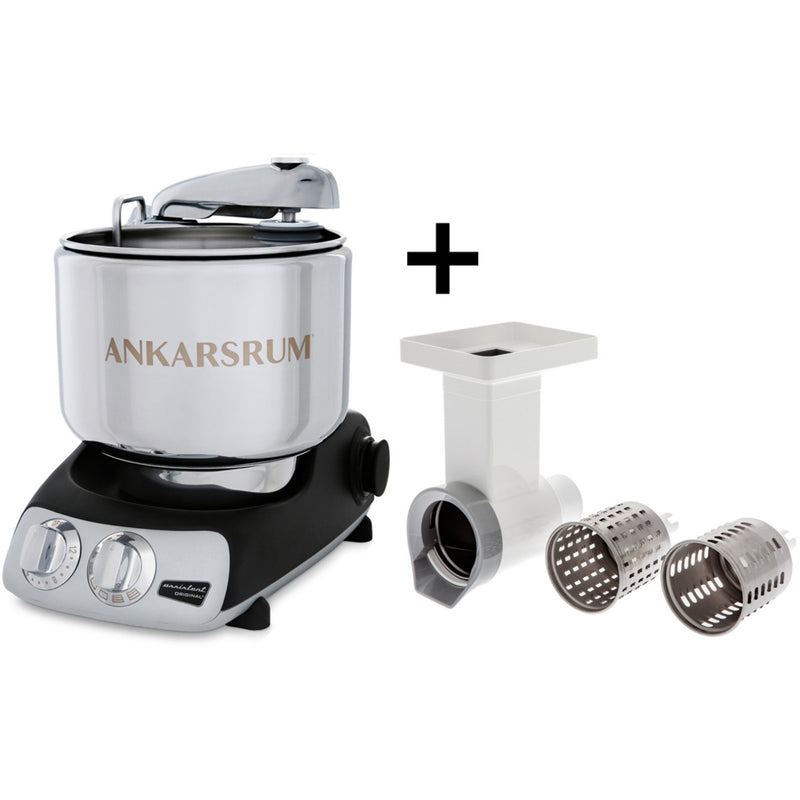 Ankarsrum Assistent AKM 6230 røremaskine + grøntsagssnitter, matsort - Kitchen One - Køb online på udsalg og tilbud lige nu - Hurtig levering til billige priser via Go with Gozomo