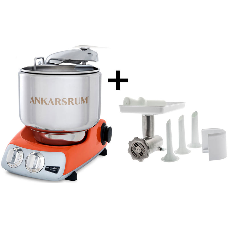 Ankarsrum Assistent AKM 6230 røremaskine + kødhakker, pure orange - Kitchen One - Køb online på udsalg og tilbud lige nu - Hurtig levering til billige priser via Go with Gozomo