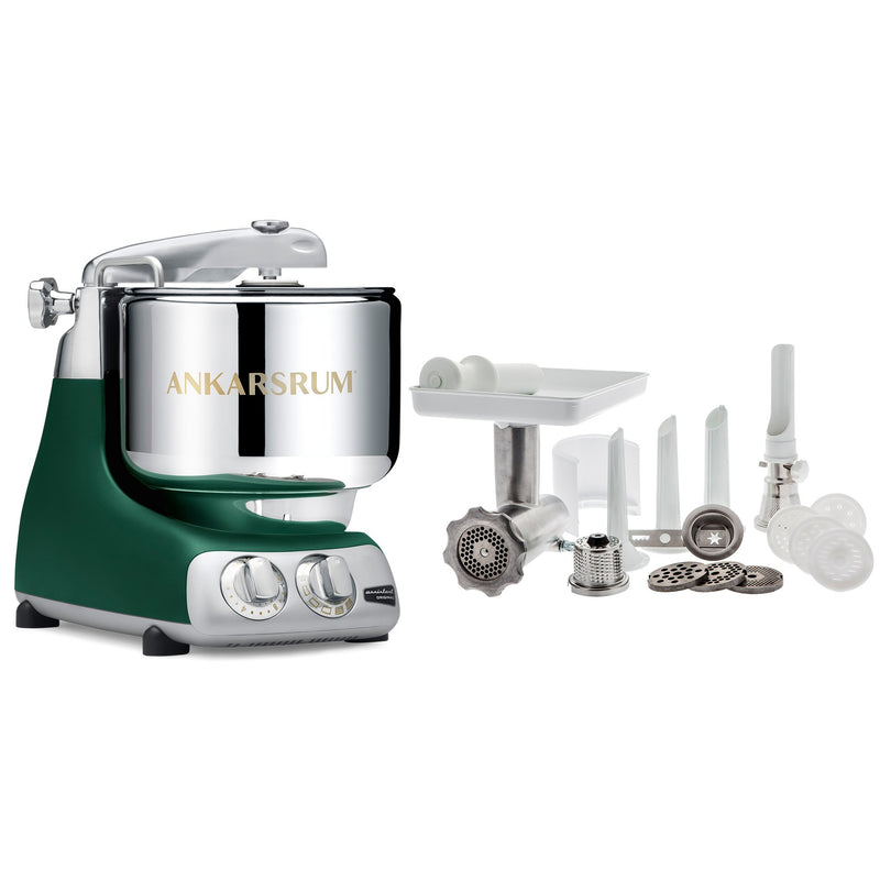 Ankarsrum Assistent AKM 6230 røremaskine + komplet kødhakker, forest green - Kitchen One - Køb online på udsalg og tilbud lige nu - Hurtig levering til billige priser via Go with Gozomo