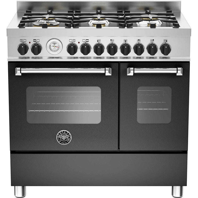 Bertazzoni MAS906 gaskomfur 2 ovne sort - Kitchen One - Køb online på udsalg og tilbud lige nu - Hurtig levering til billige priser via Go with Gozomo
