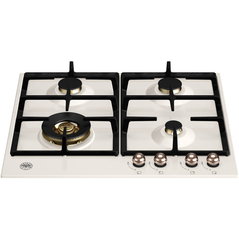 Bertazzoni P604LHER Heritage gaskomfur elfenbenshvid/kobber - Kitchen One - Køb online på udsalg og tilbud lige nu - Hurtig levering til billige priser via Go with Gozomo