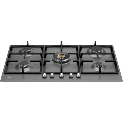 Bertazzoni P905CHER Heritage Gaskomfur 90 cm, Sort - Kitchen One - Køb online på udsalg og tilbud lige nu - Hurtig levering til billige priser via Go with Gozomo