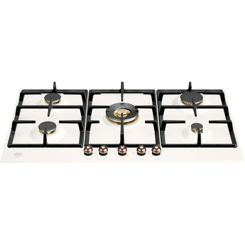 Bertazzoni P905CHER Heritage gaskomfur elfenbenshvid/kobber 90 cm - Kitchen One - Køb online på udsalg og tilbud lige nu - Hurtig levering til billige priser via Go with Gozomo