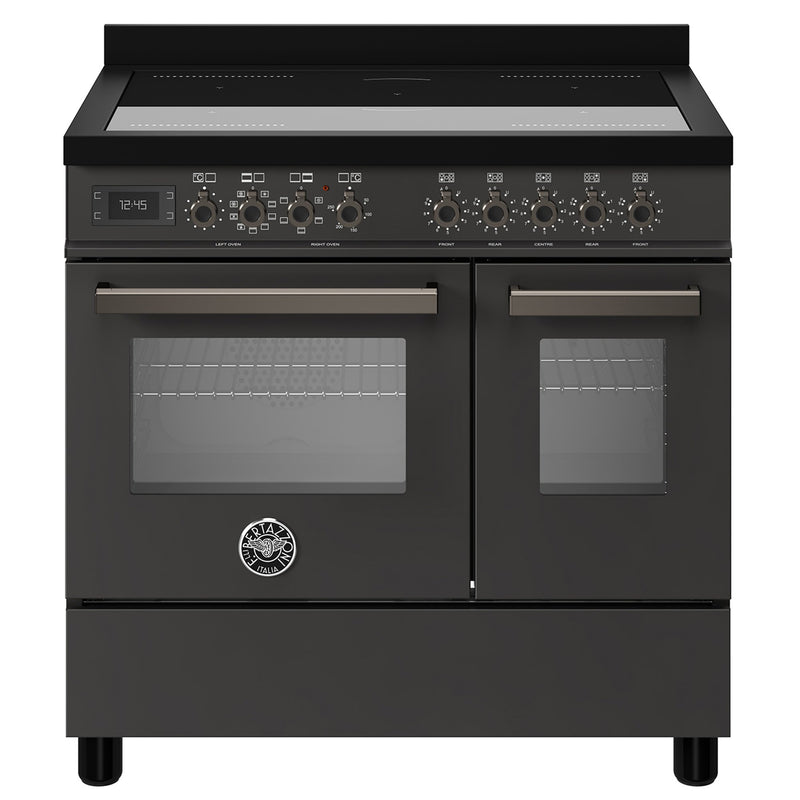 Bertazzoni PRO95I2ECAT Professional induktionskomfur med dobbeltovn 90 cm, mat sort - Kitchen One - Køb online på udsalg og tilbud lige nu - Hurtig levering til billige priser via Go with Gozomo